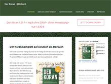Tablet Screenshot of koran-hoerbuch.de